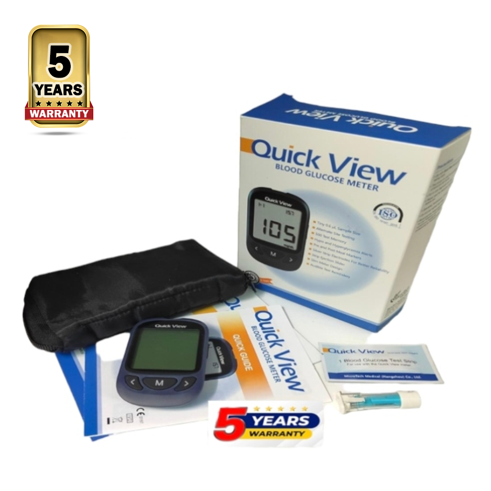 Quick View Digital Blood Glucose Meter With 10 Free Strips