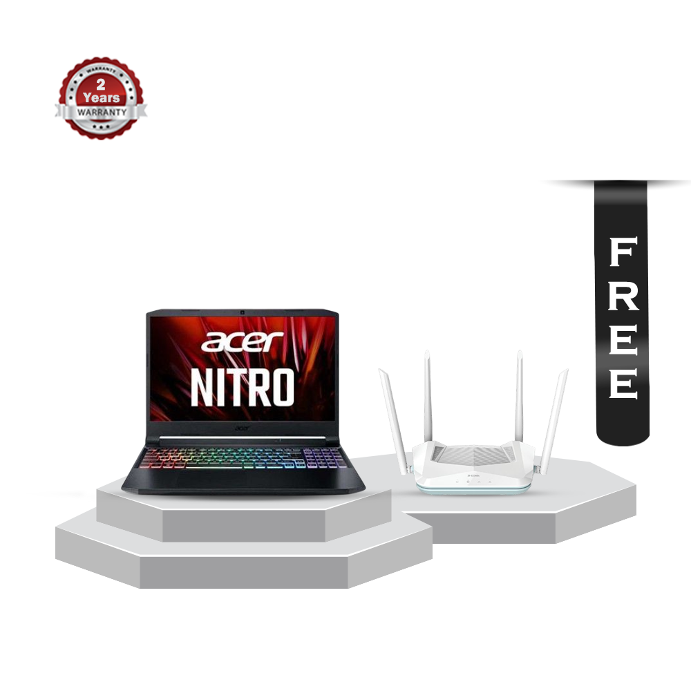 Acer Nitro 5 AN515-46-R3U8 AMD Ryzen 5-6600H - 8GB DDR5 RAM - 256GB SSD - RTX 3050 4GB Graphics 165Hz - 15.6" Inch Gaming Laptop With Free D-Link R15 Router