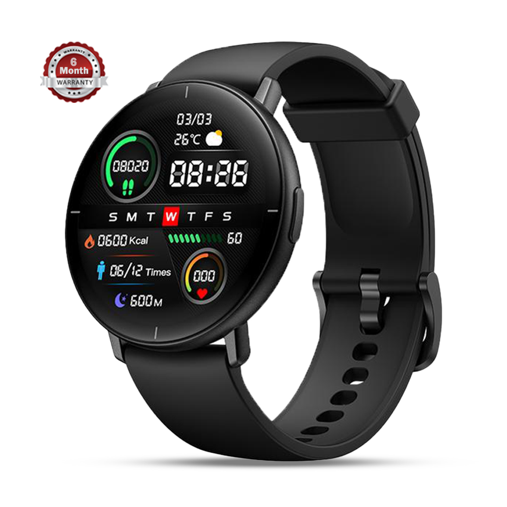 Mibro Lite Smart Watch AMOLED Screen With SpO2 - Black