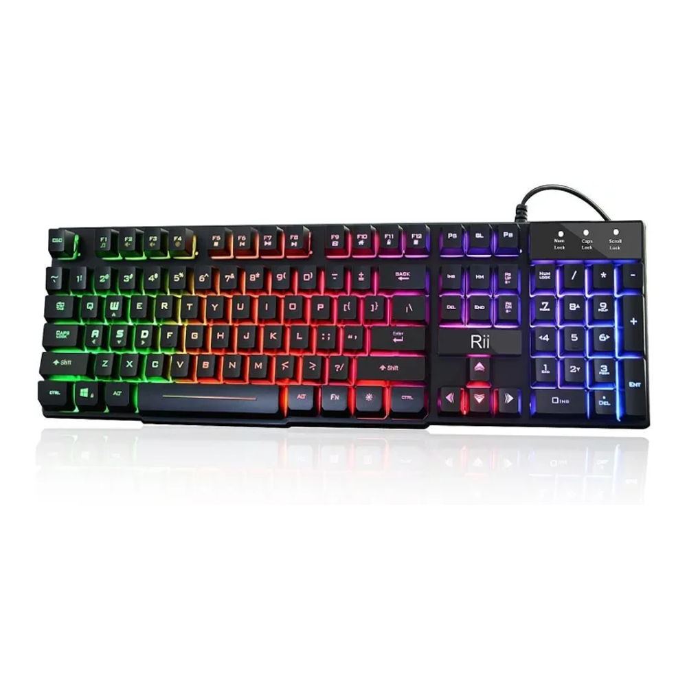 RGB Pro Mechanical Slim Gaming Keyboard With Bangla Layout - Black