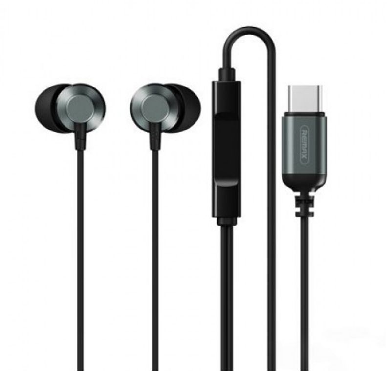 Remax RM -512a Metal Wired Earphone Type -a For Type C Cable Headset in Ear