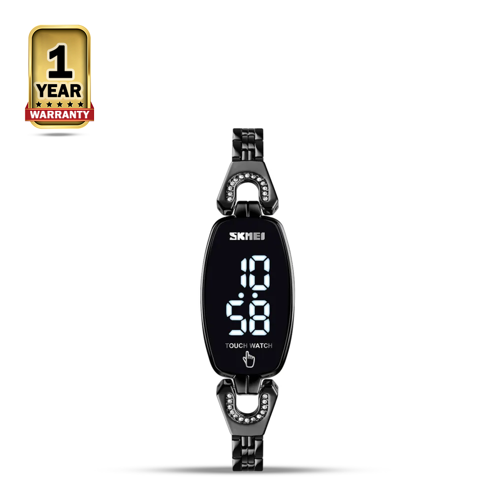 SKMEI 1588  Stainless Steel Digital Watch For Women - Black