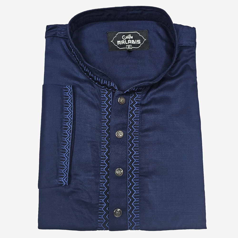 Cotton Embroidery Panjabi For Men - Multicolor - 7450