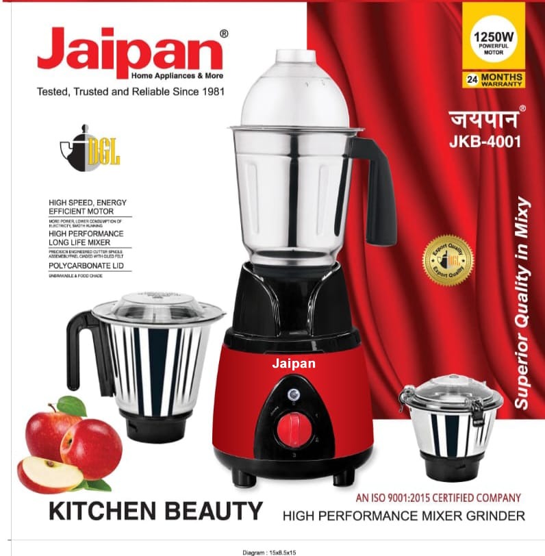 Jaipan Kitchen Beauty 3 IN 1 Mixer Blender-1250 watt
