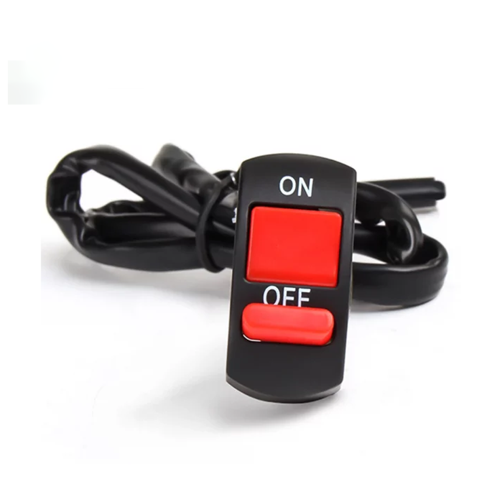 Universal Handlebar ON/OFF Switch Motorcycle Connector - Black