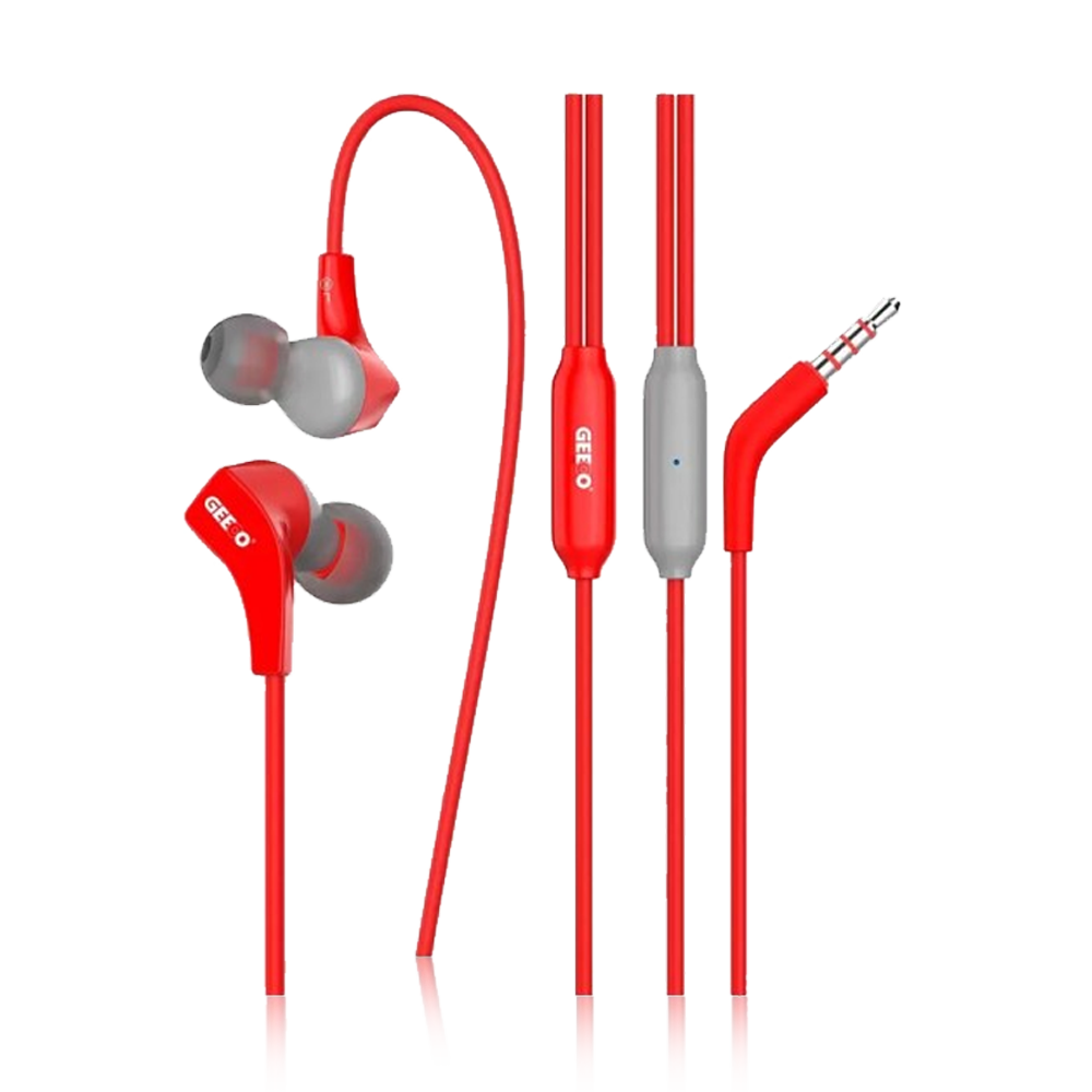 Geeoo X40 3.5mm In-Ear Wired Earphone - Red