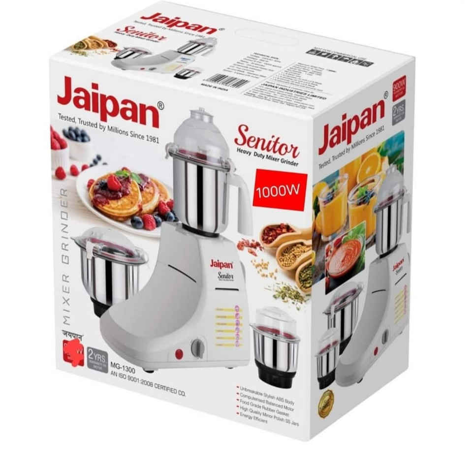 Jaipan Stainless Steel Blender 1000W White