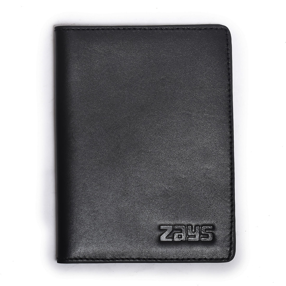 Zays Leather Passport Cover Holder - PCH01 - Black