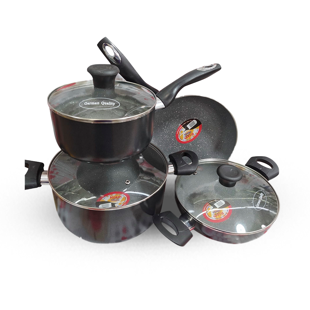 Kiam Stainless Steel Non -Stick 7 Pieces Cooking Set