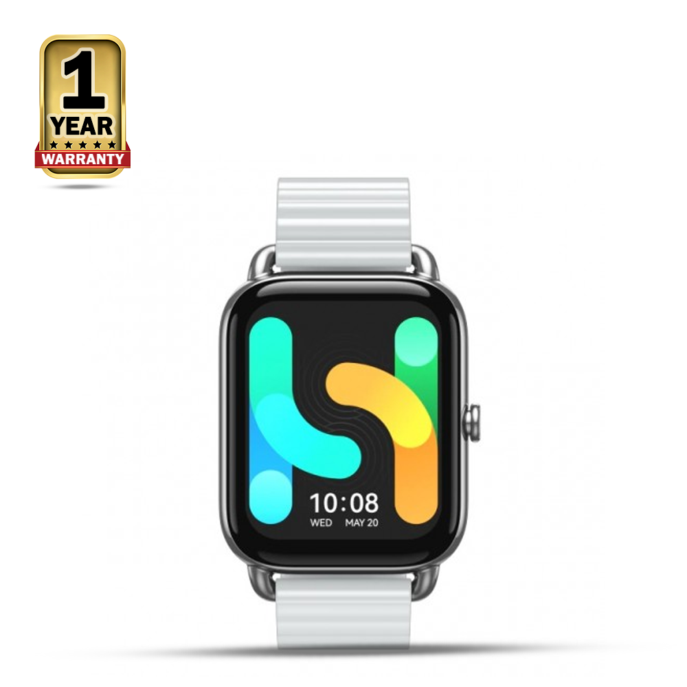 Haylou RS4 Plus AMOLED Smart Watch With SPo2 - Silver