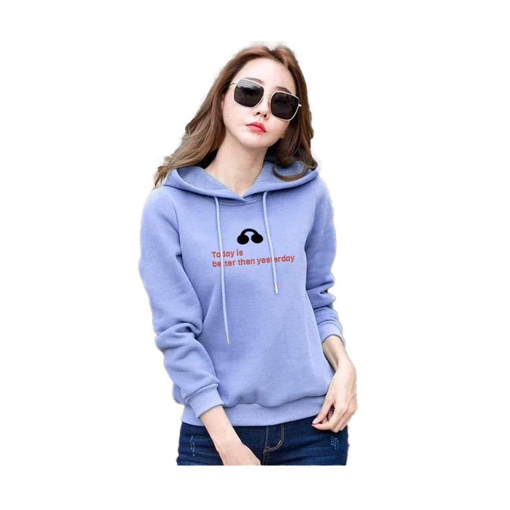 Stylish Hoodie Jacket For Women - HL-04 - Light Purpal