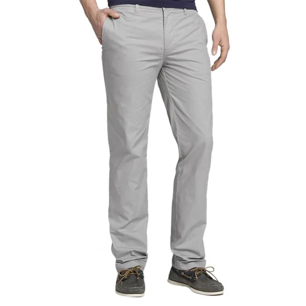 Cotton Semi Stretched Chinos Gabardine Pant For Men - Deep White - PGS001