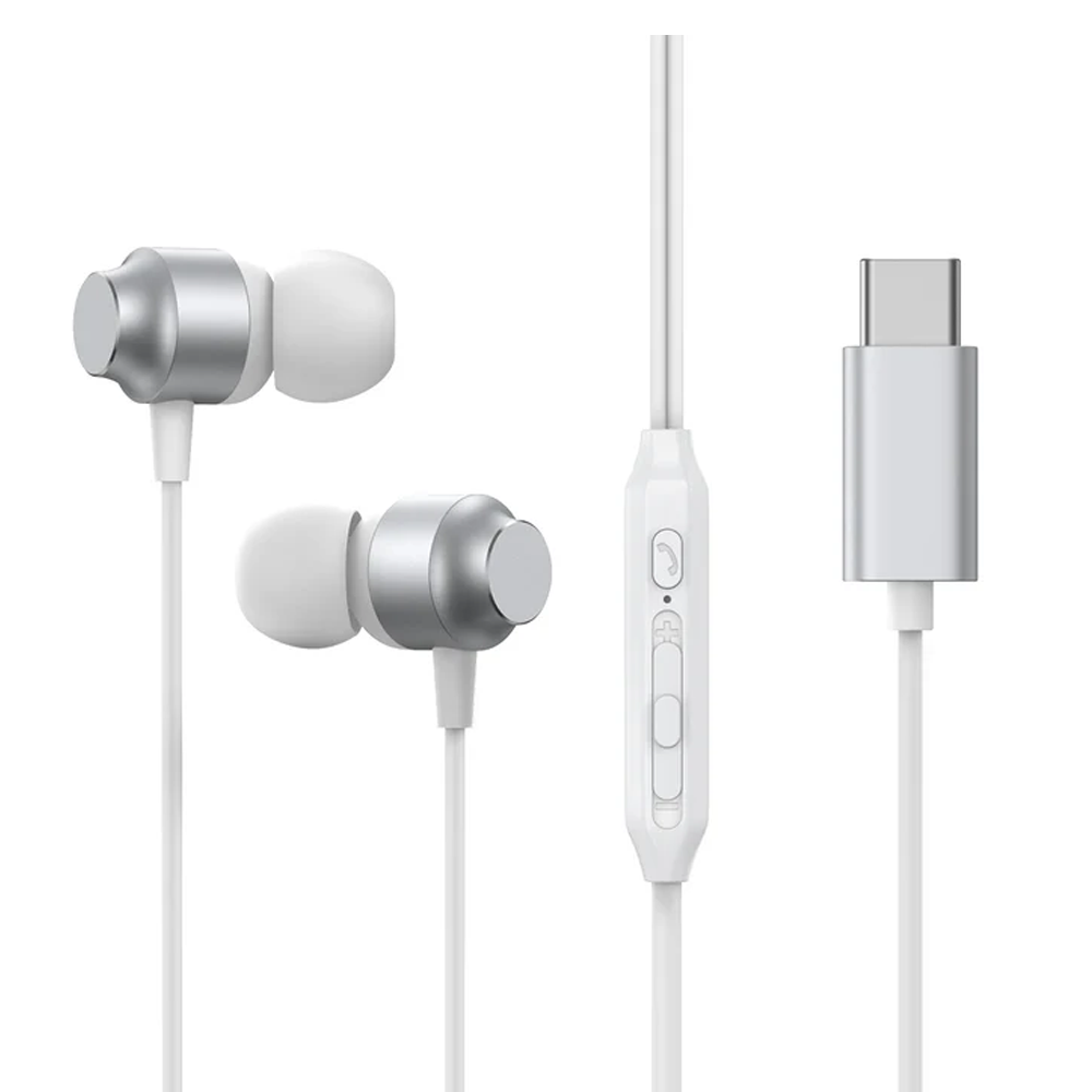 Joyroom JR-EC06 Type-C Series In-Ear Metal Wired Earphone - White