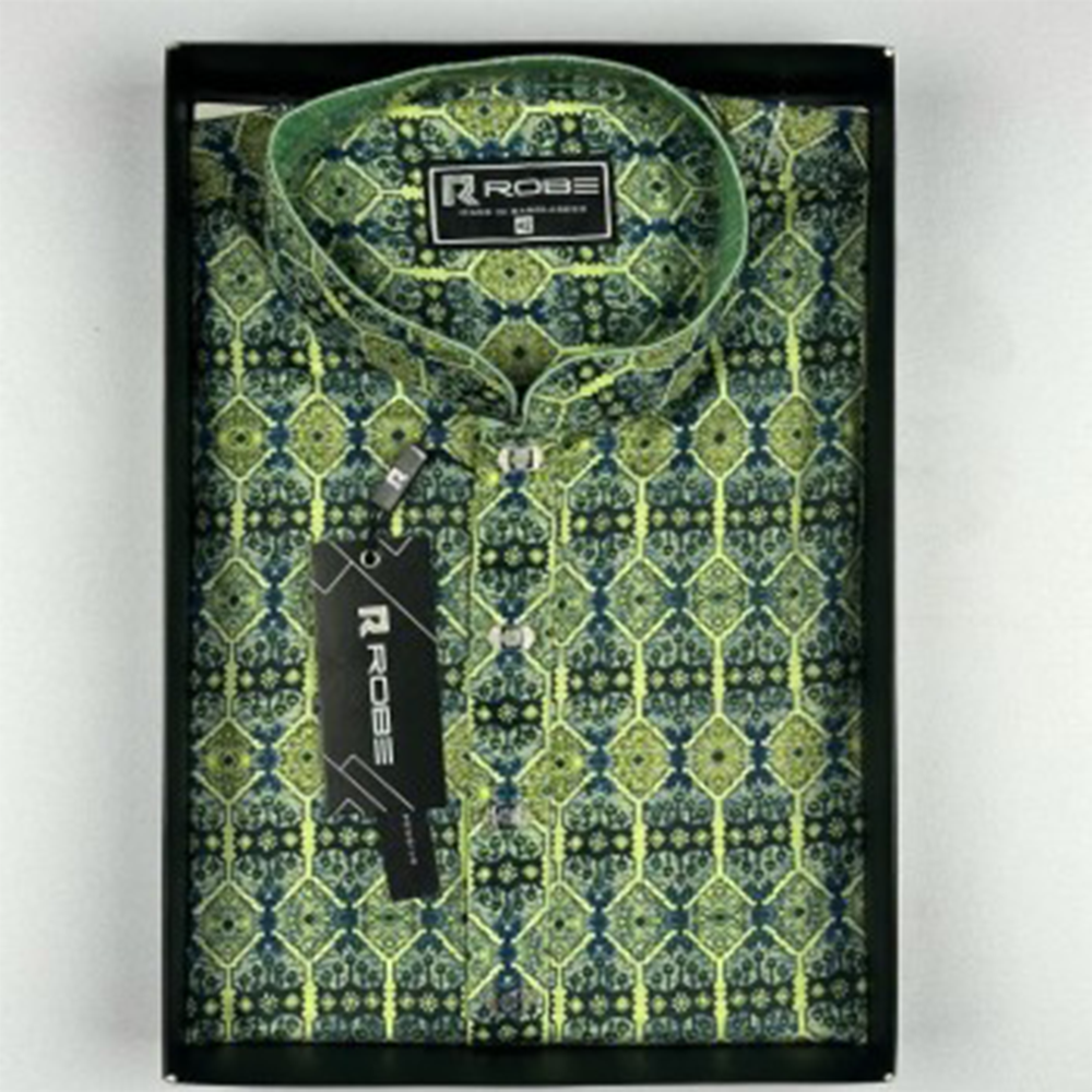 Indian Cotton Panjabi For Men - Green - HS-00063