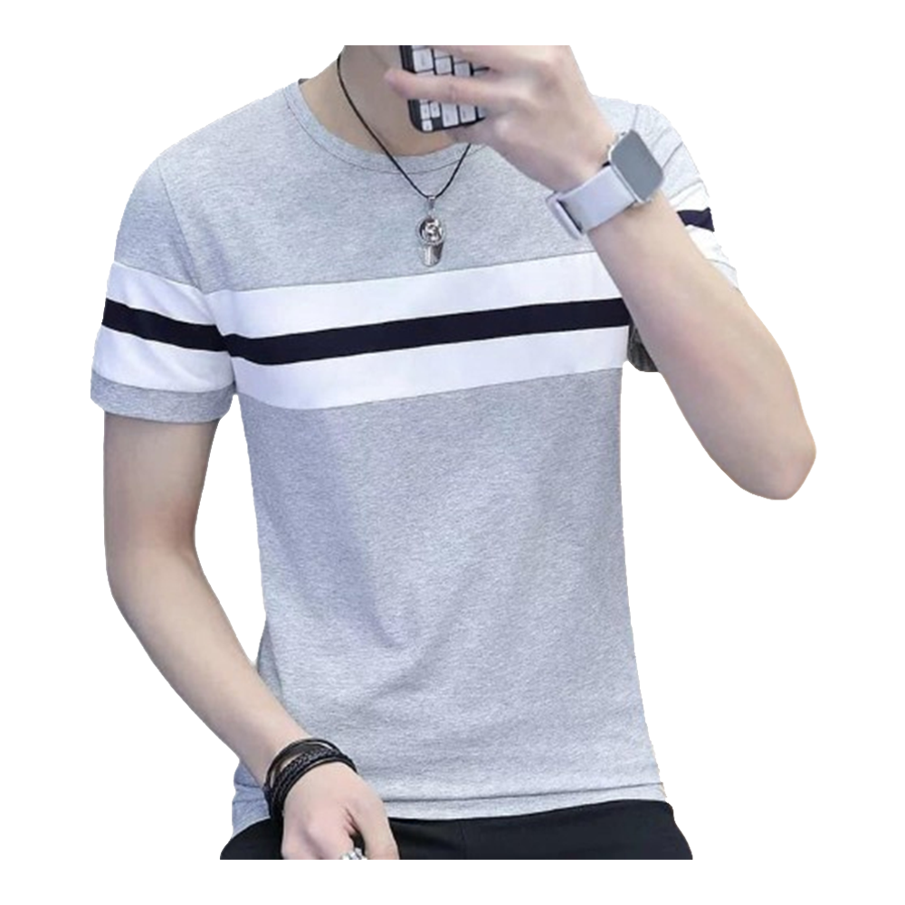 PP Half Sleeve T-shirt for Men - Silver - TS-61