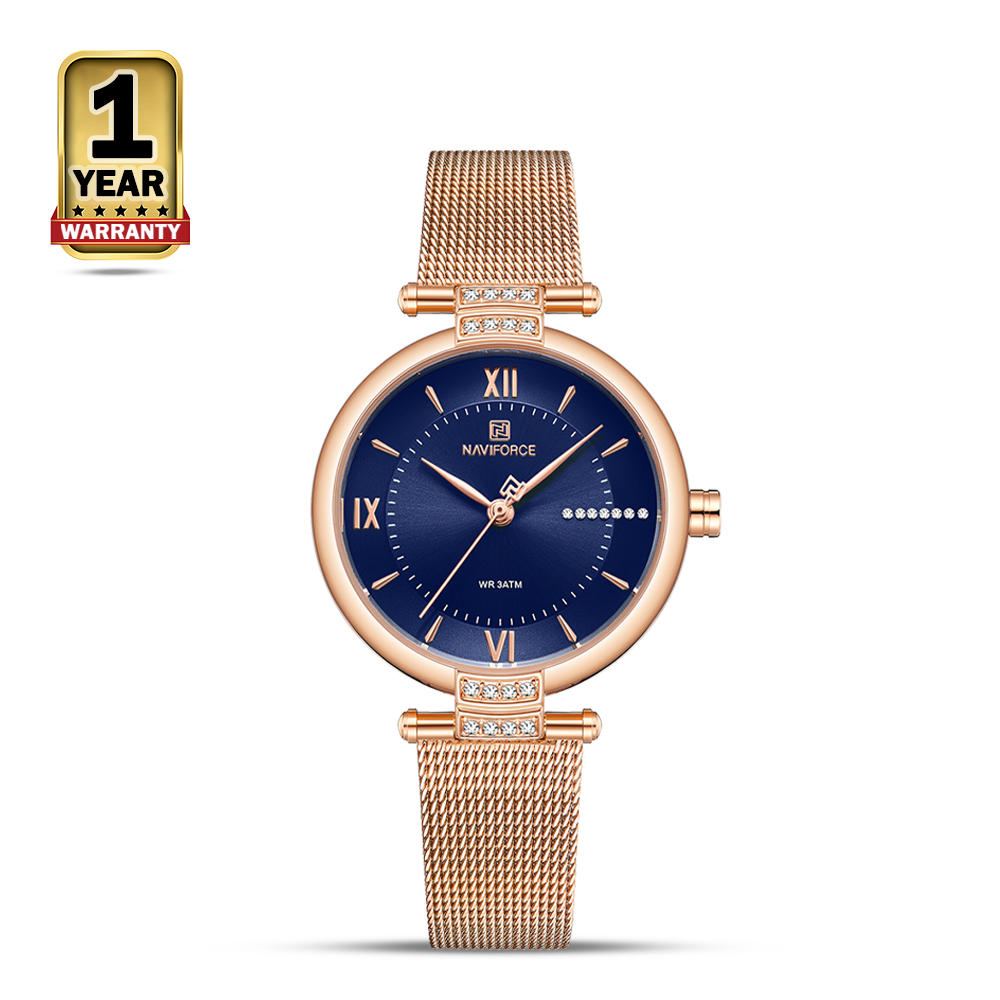 NAVIFORCE NF5019 Stainless Steel Analog Watch For Women Royal Blue