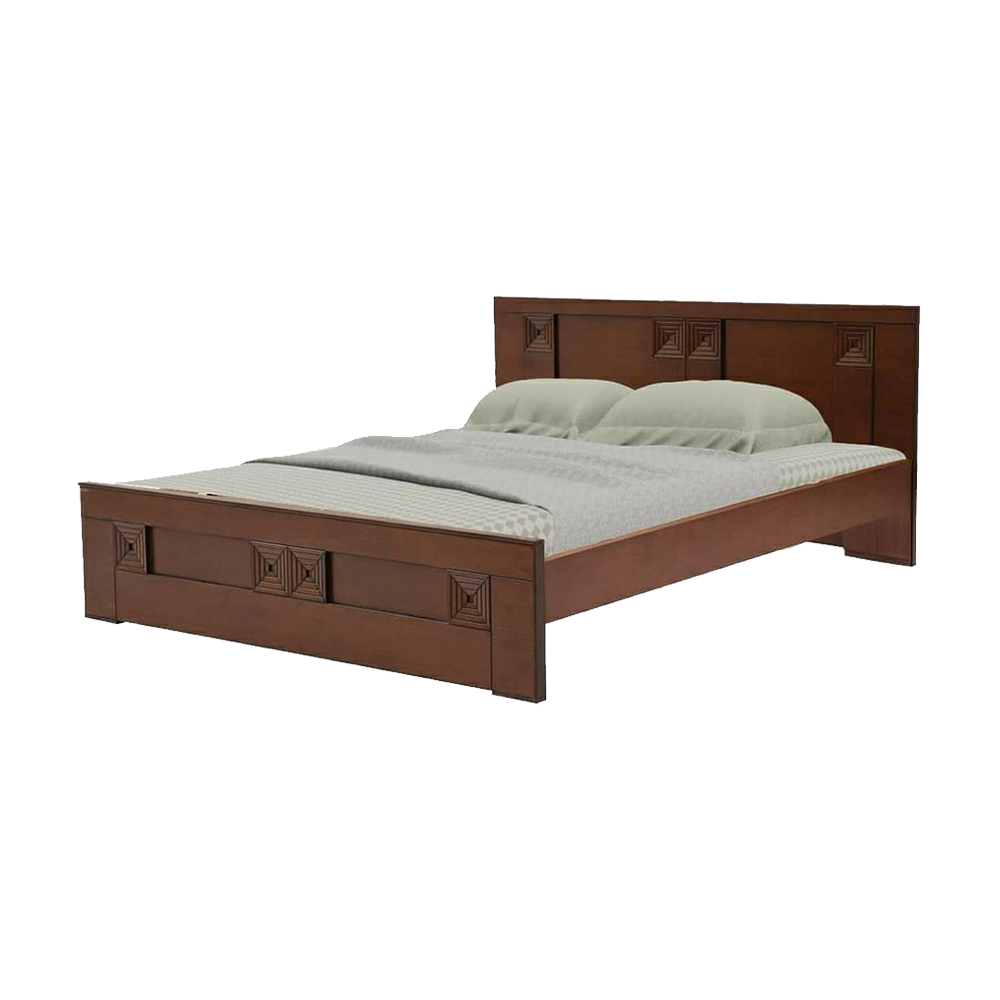 Malaysian Processed Wood Semi Double Size Bed - 4'*7' Feet