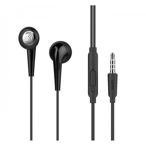 UiiSii U6 3.5mm Heavy Bass Earphone - Black 