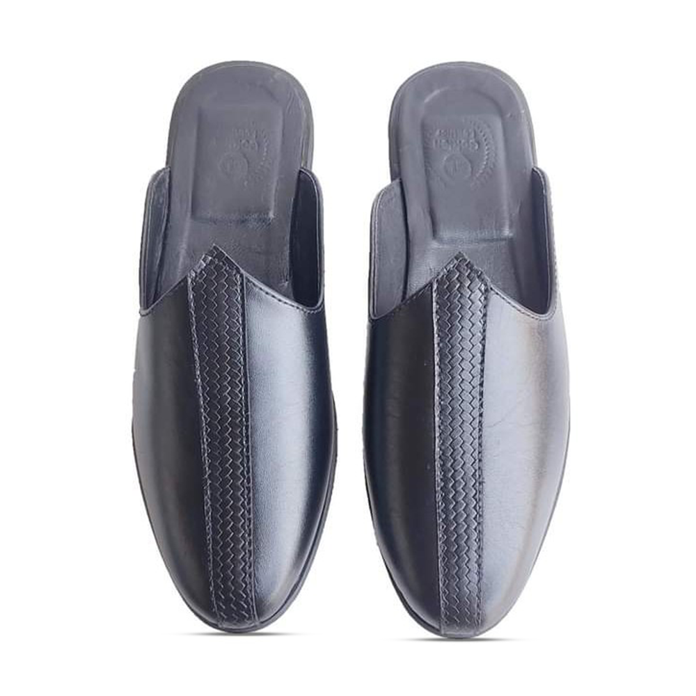 Leather Half Shoe For Men - Black