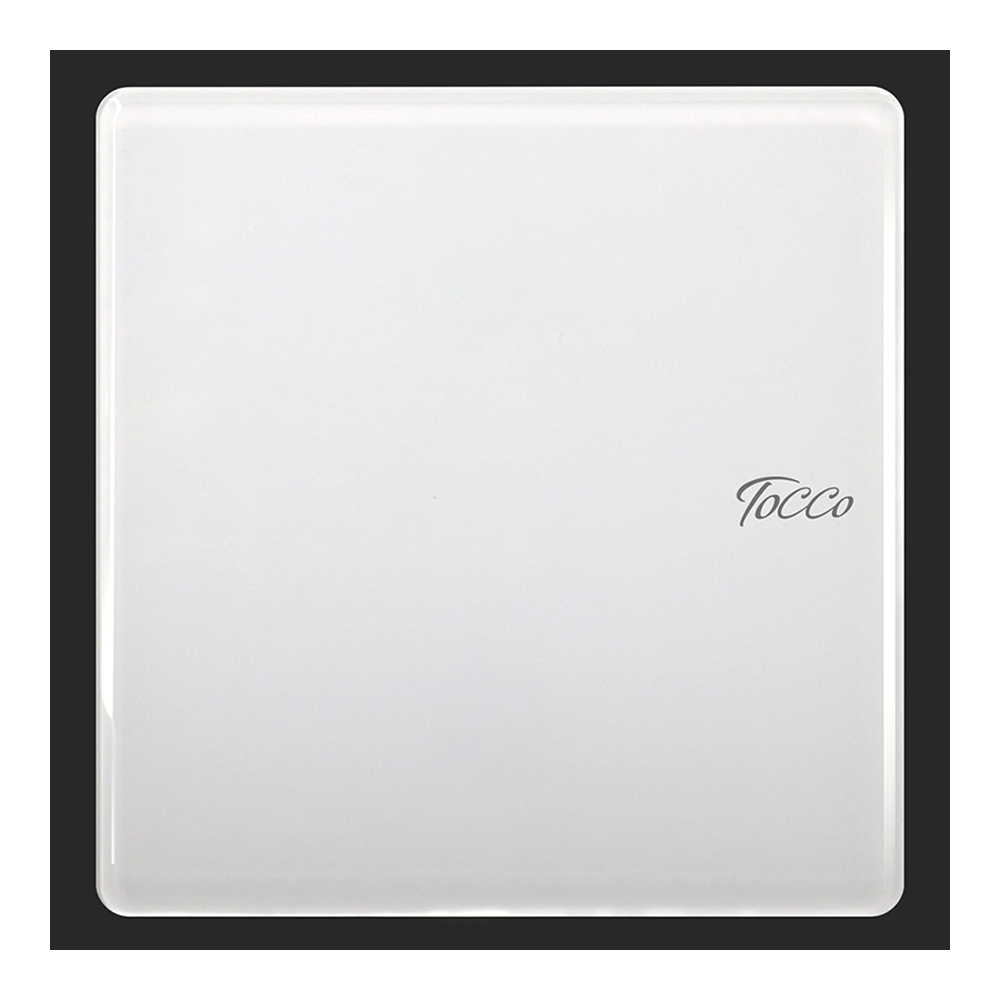 Tocco A1 Series 1 Gang 1 Way Luxury Glass Panel Switch - White