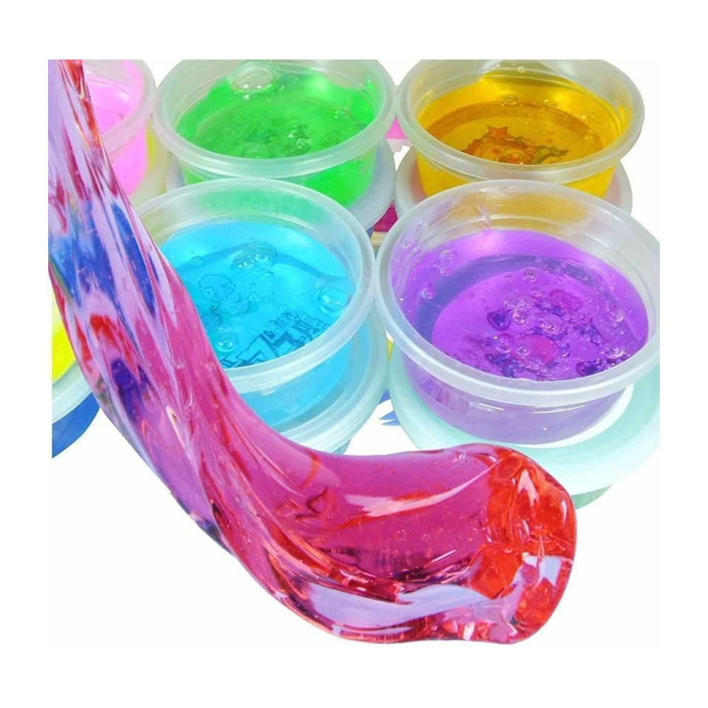 Box Of 6 Pcs Gel Clay Slime Set Bowls Play Dough For Kids - 6 Colors