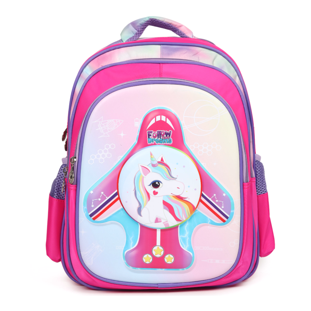 Unicorn Backpack, Hot Pink Back to School Unicorn Lover Bag, Kids