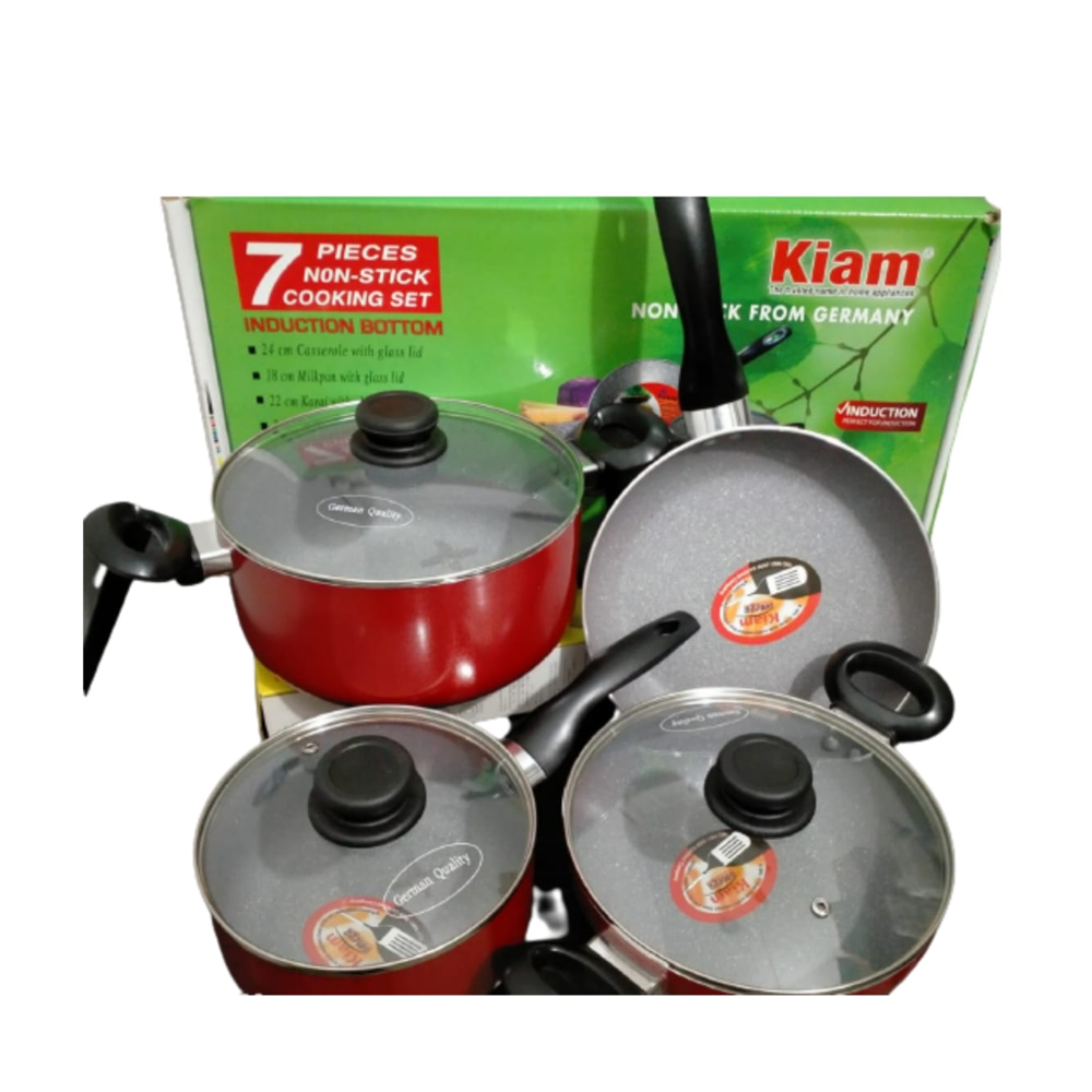 Kiam Non Stick Cookware Set IB - 7 Pcs Set