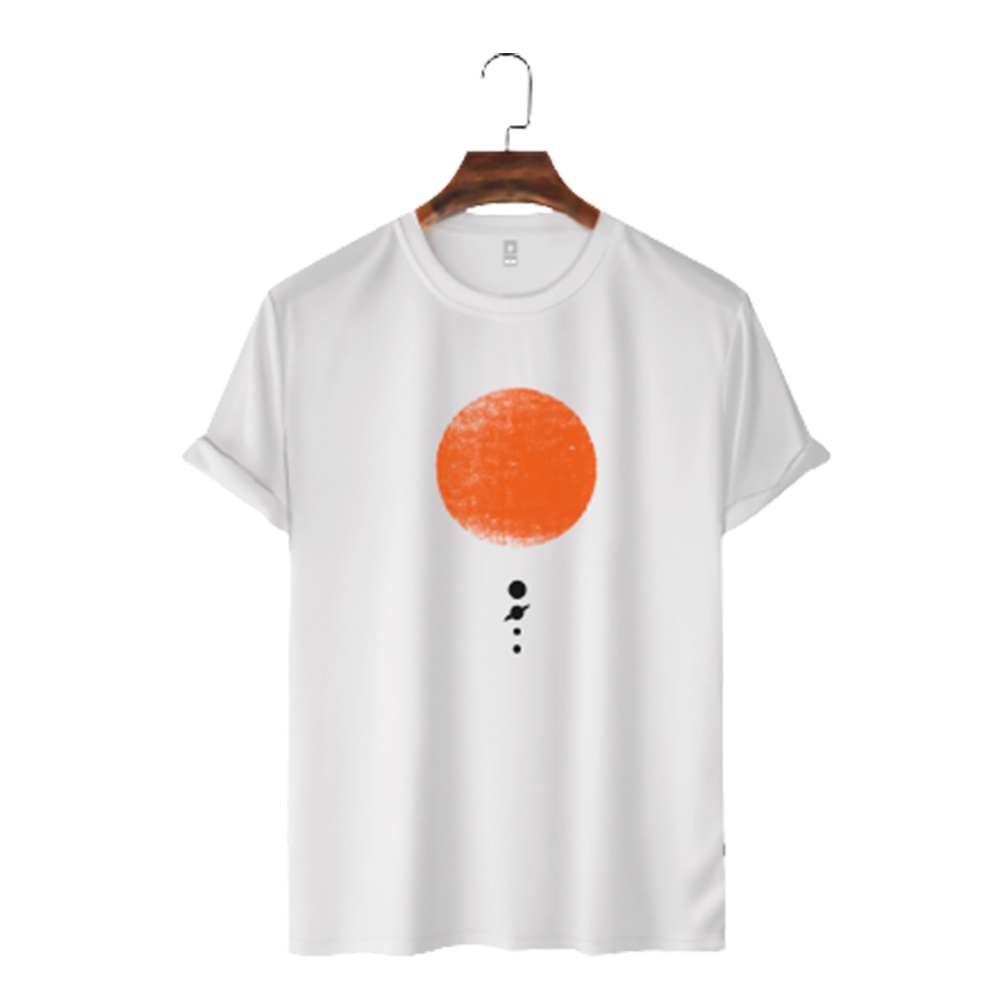 Cotton Half Sleeve T-Shirt For Men - White - TS-218