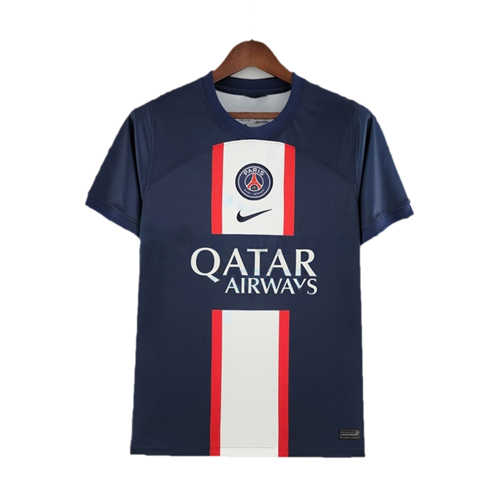 Paris Saint-Germain Mesh Cotton Short Sleeve Home Jersey For Unisex - Paris H1