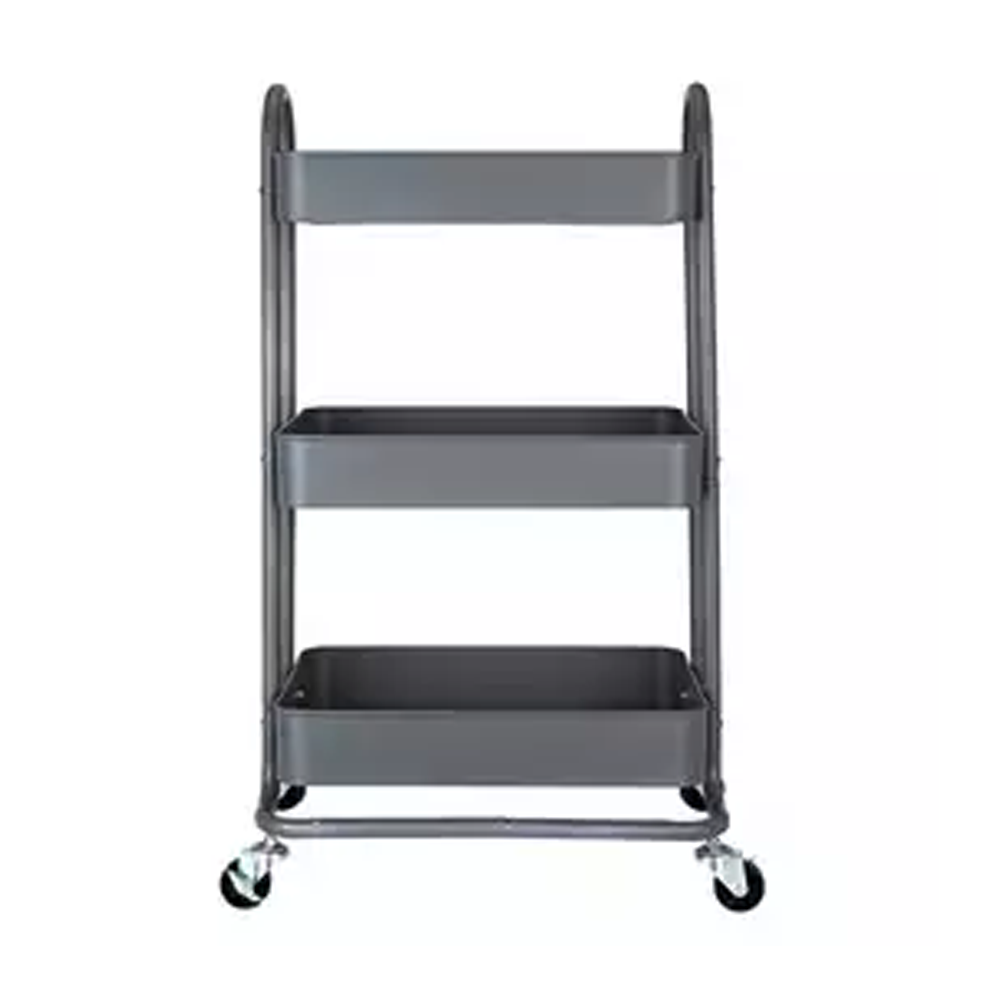 Binca Home 3 Tier Metal Trolley Rack - Black