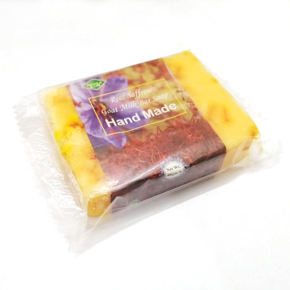 Hand Made Real Saffron Goat Milk Bar Soap - 90gm