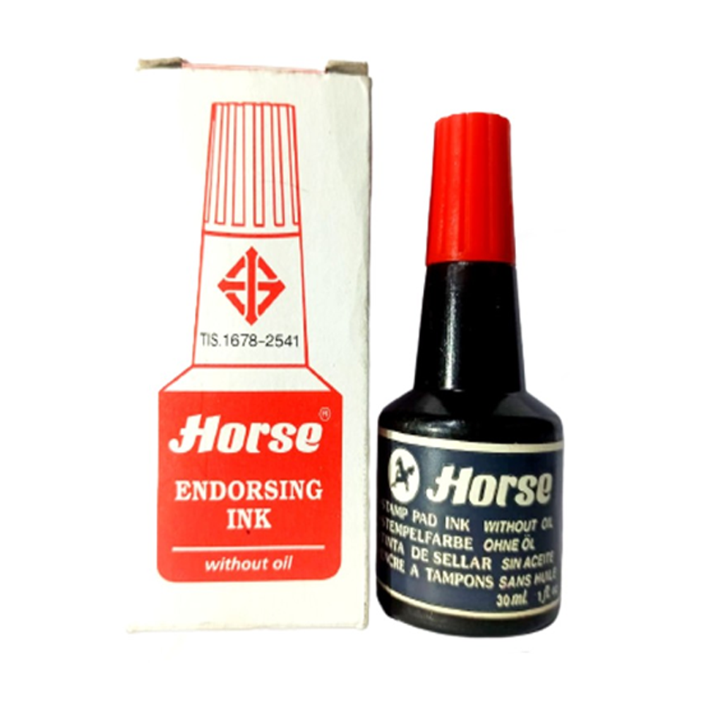 Horse Stamp Pad Refill Ink - 30cc - Red