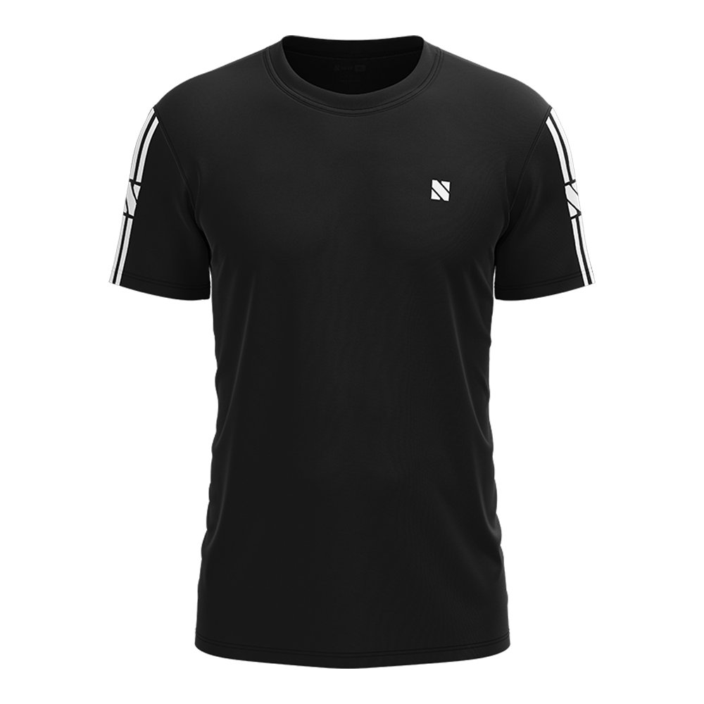 Nexf Mesh Half Sleeve Jersey T-Shirt for Men - Black - NEXF09