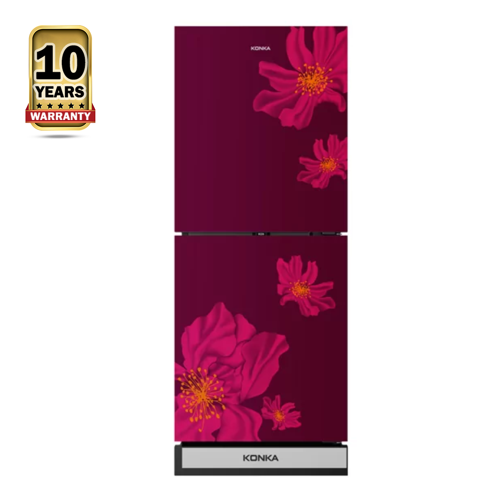 KONKA KRB-200GB-Red Sakura Refrigerator - 200 Liter - Red Sakura