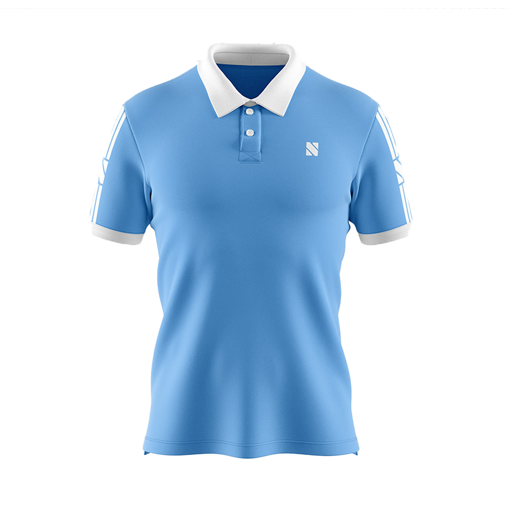 Lanys Polyester PK Half Sleeve Polo Shirt - Light Blue - 1114