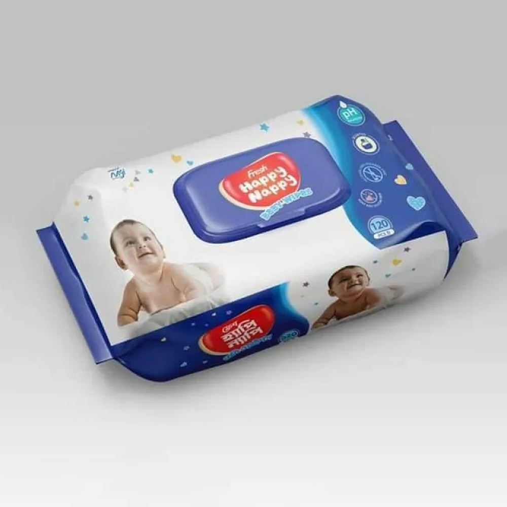 Happy Nappy Baby Wipes - 120 pcs