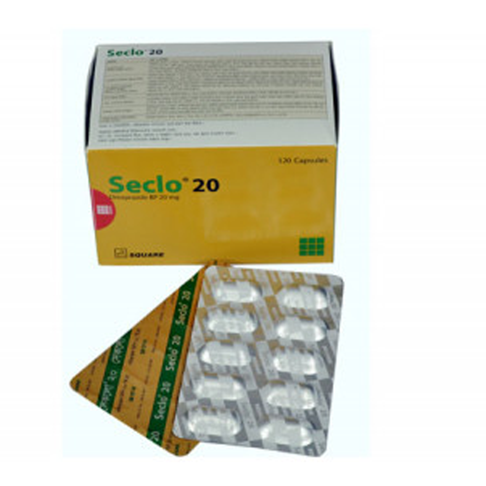 Square Seclo Capsule - 20 mg