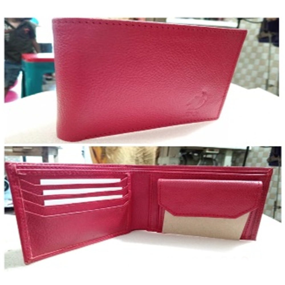 Leather Wallet for Men - Maroon