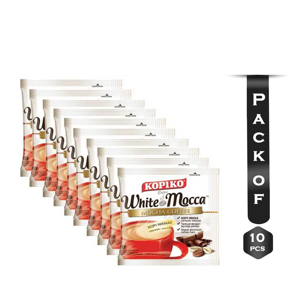 Pack of 10Pcs Kopiko 3 In 1 White Mocca Coffee - 20gm