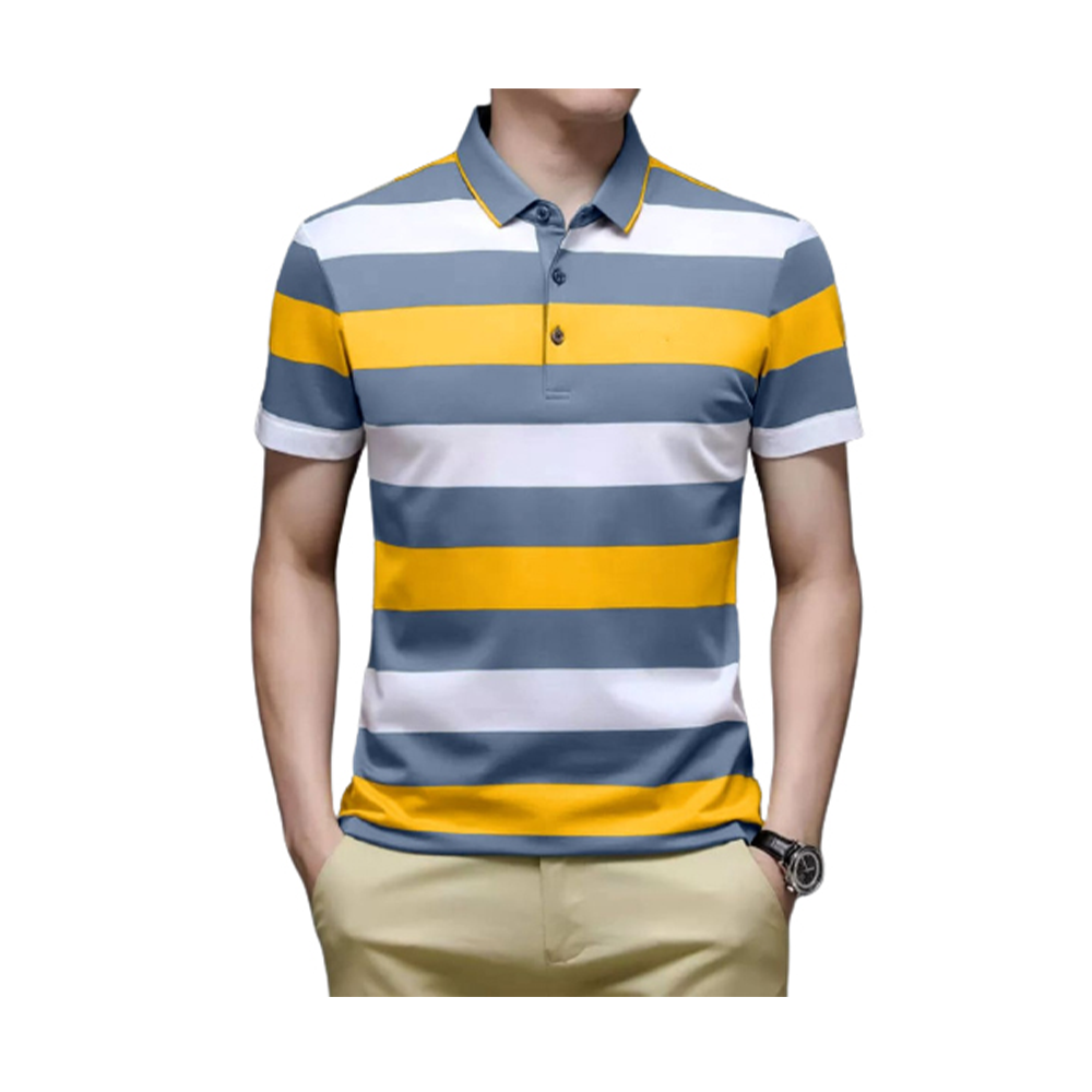 PP Jersey Sublimation Half Sleeve Polo Shirt For Men - Multicolor - PT-07