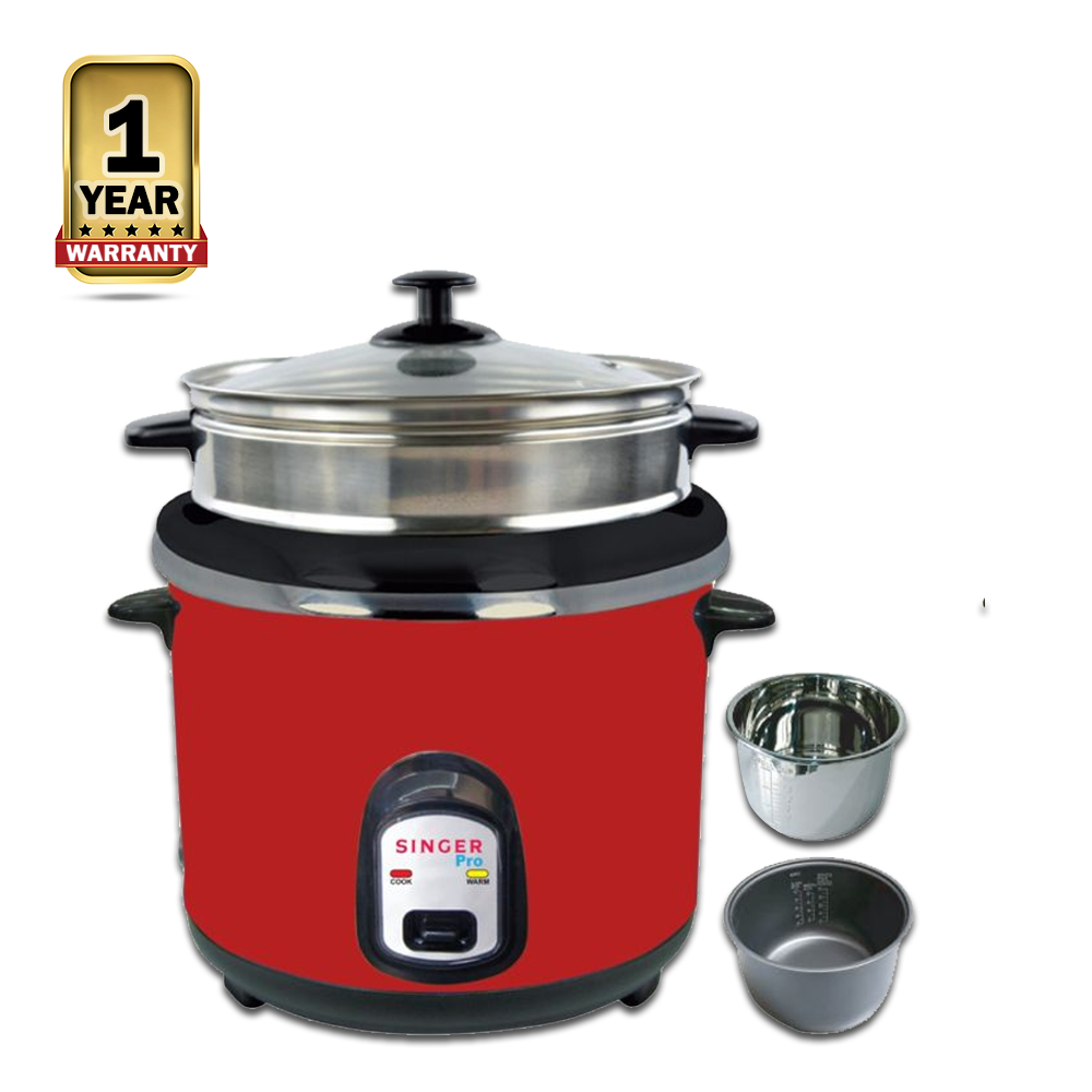 Singer SRCDB2800AMMO PRO Rice Cooker Red 2.8 Litre