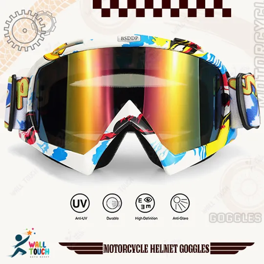 Plastic Dirt Protective Goggles Eye Wear for Biker - Multicolor - 335786642