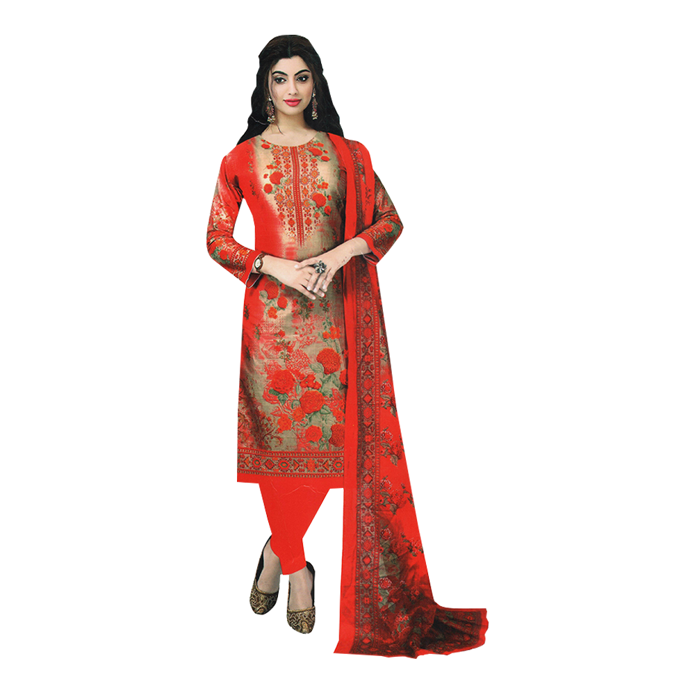 Unstitched Cotton Salwar Kameez for Women - Multicolor