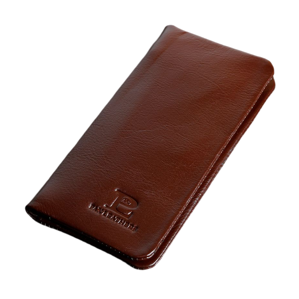 Leather Mobile Cover with Wallet - Chocolate - PW-252