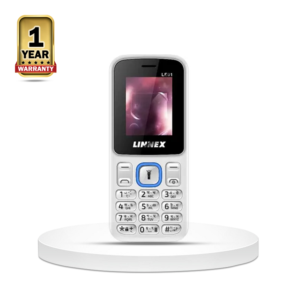 Linnex LE 01 Dual Sim Feature Phone - White