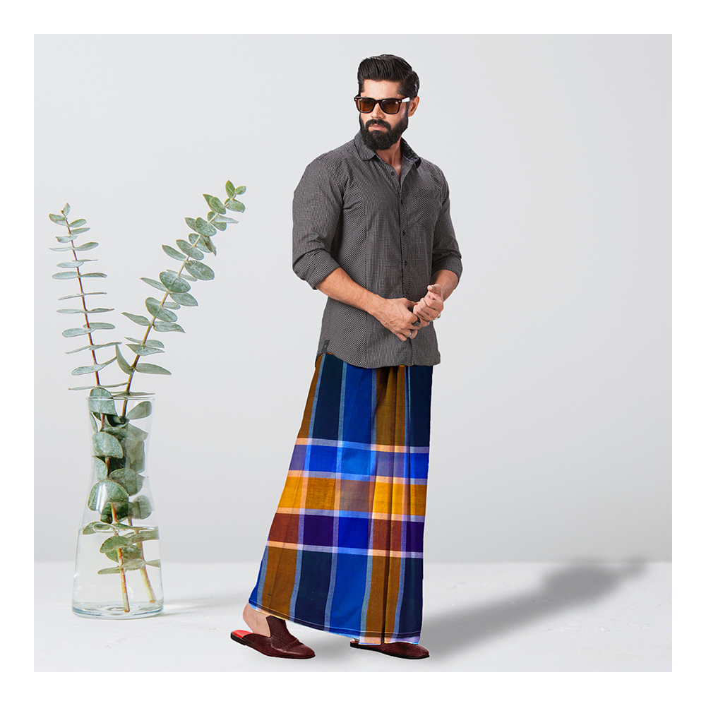 Cotton Lungi for Men - Multicolor - LMN02