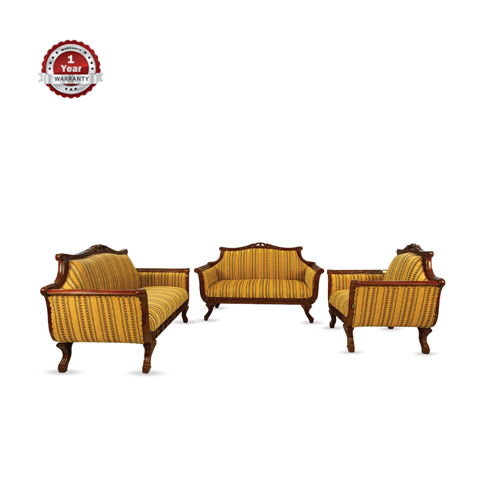 AKHTAR DIL-SOF-132 Solid Mehogoni Wooden Danish Sofa - Lacquer Light