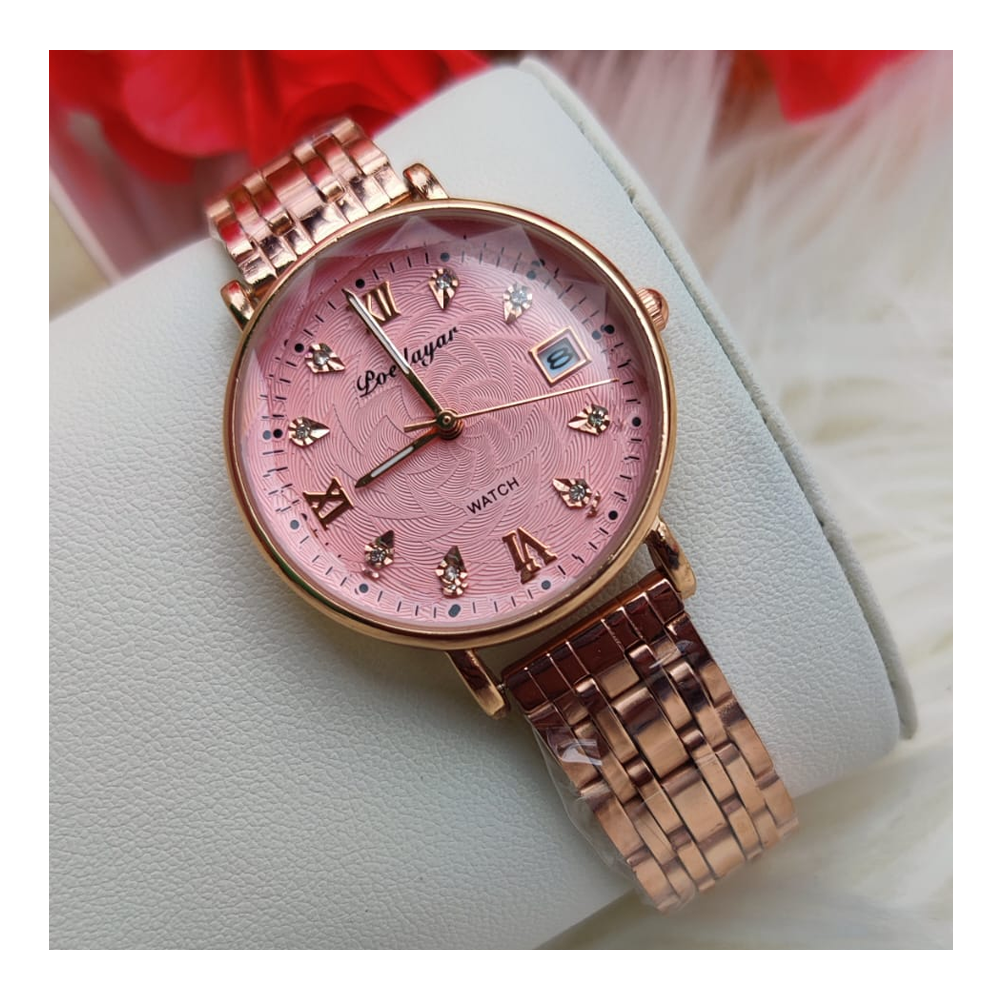 Poedagar Quartz Movement Watch for Women - Golden