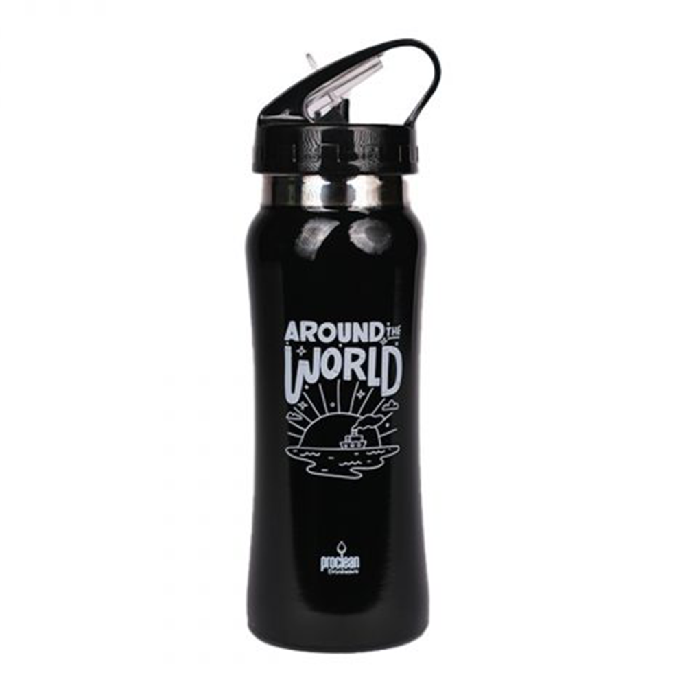 Proclean School Time Water Bottle - 500ml - Black - WB-1688