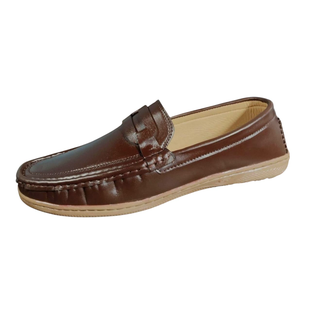 Kites PU Leather Loafer For Men - Chocolate - 117